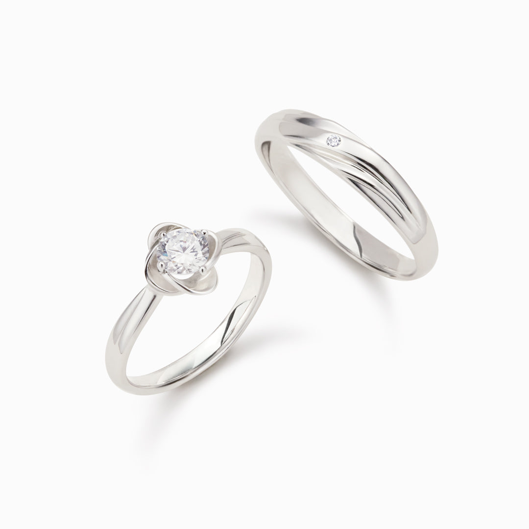 I love You Infinity Knot Couple Ring Set