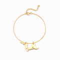 How Far Love Can Travel Personalized 2 State Bracelet