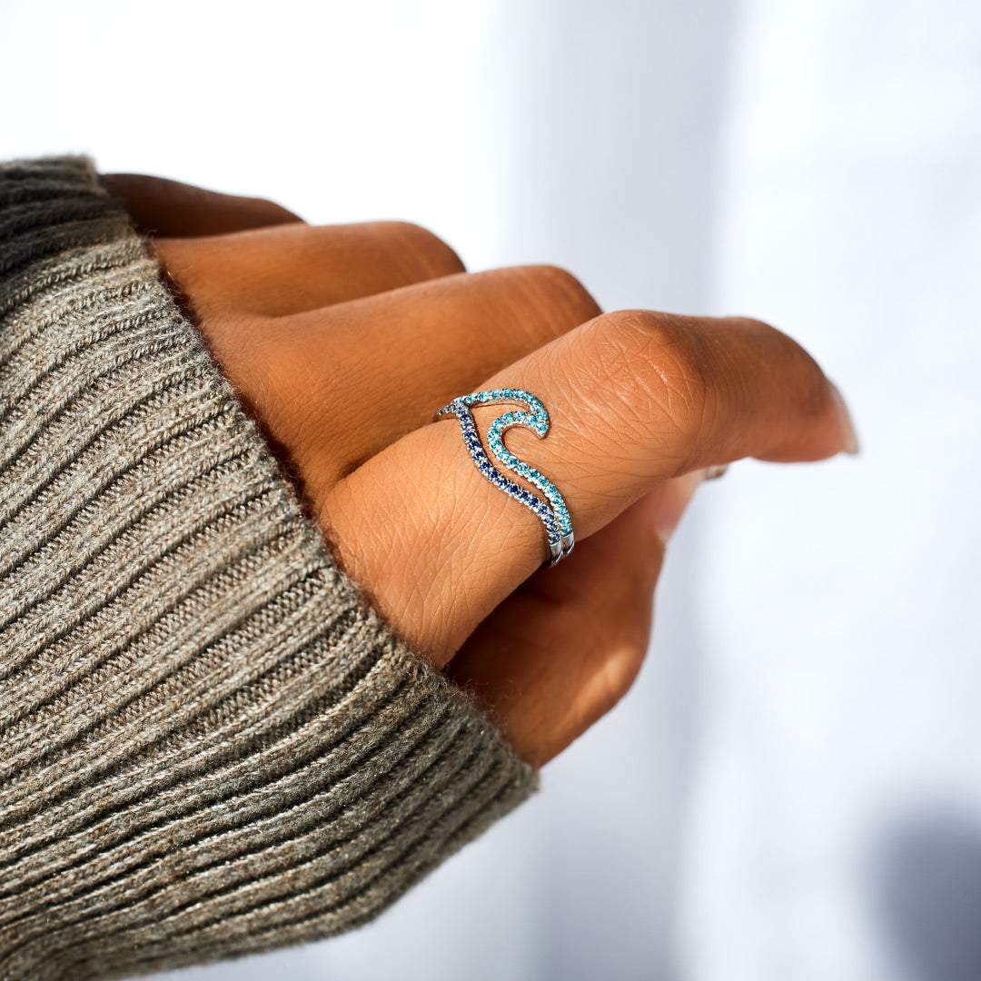 Be Salty Stay Lit Double Wave Ring