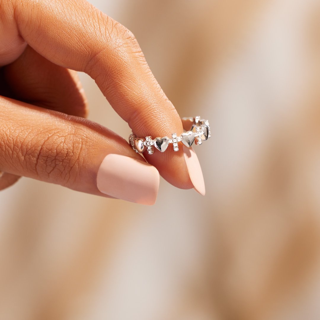 Jesus Is The Answer Cross Band Ring