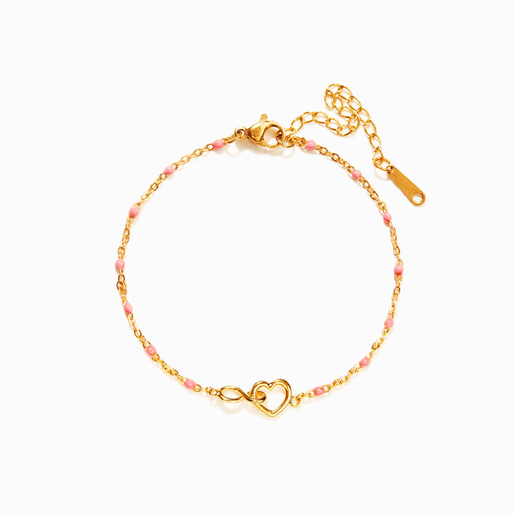 Sisters Forever Infinity Heart Bracelet