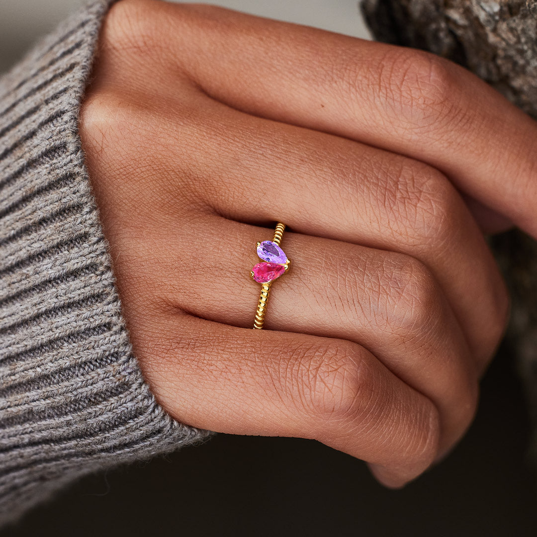 Partners In Love Heart Ring