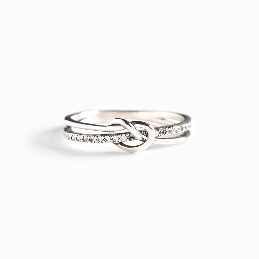 Storyjewellery Silver Knot Ring - Mother Daughter Bond
