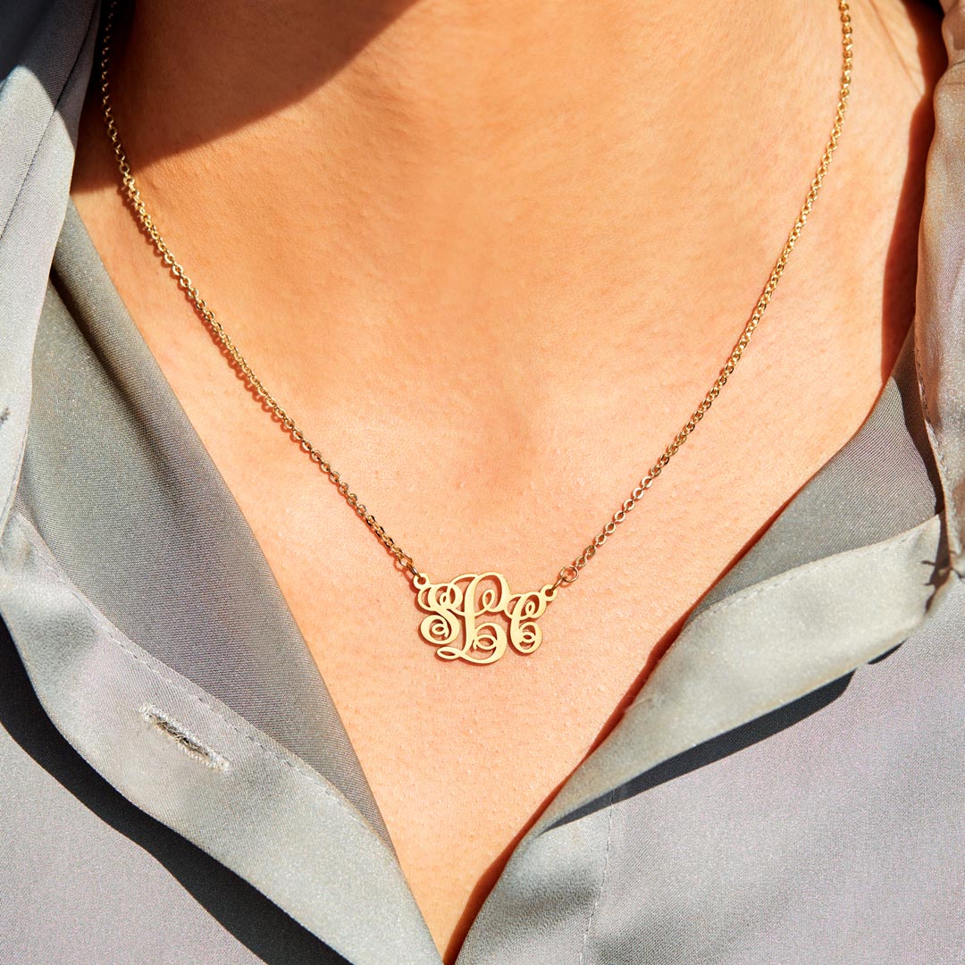 Initials Monogram Necklace