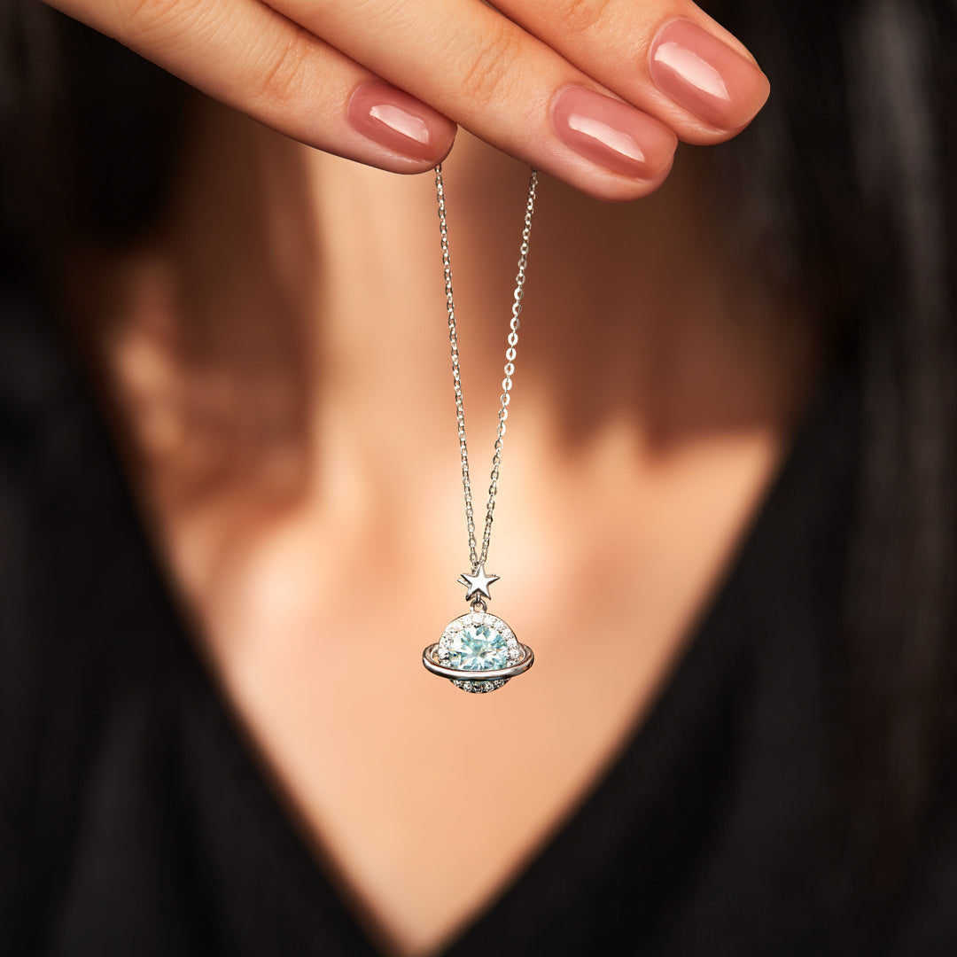 One Of A Kind Friendship Star&Planet Necklace