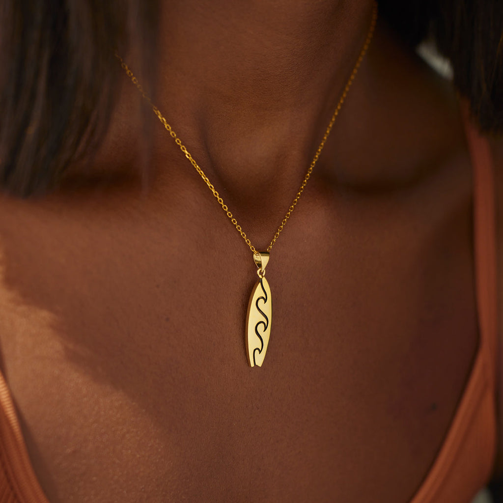 Learn To Surf Surfboard Necklace