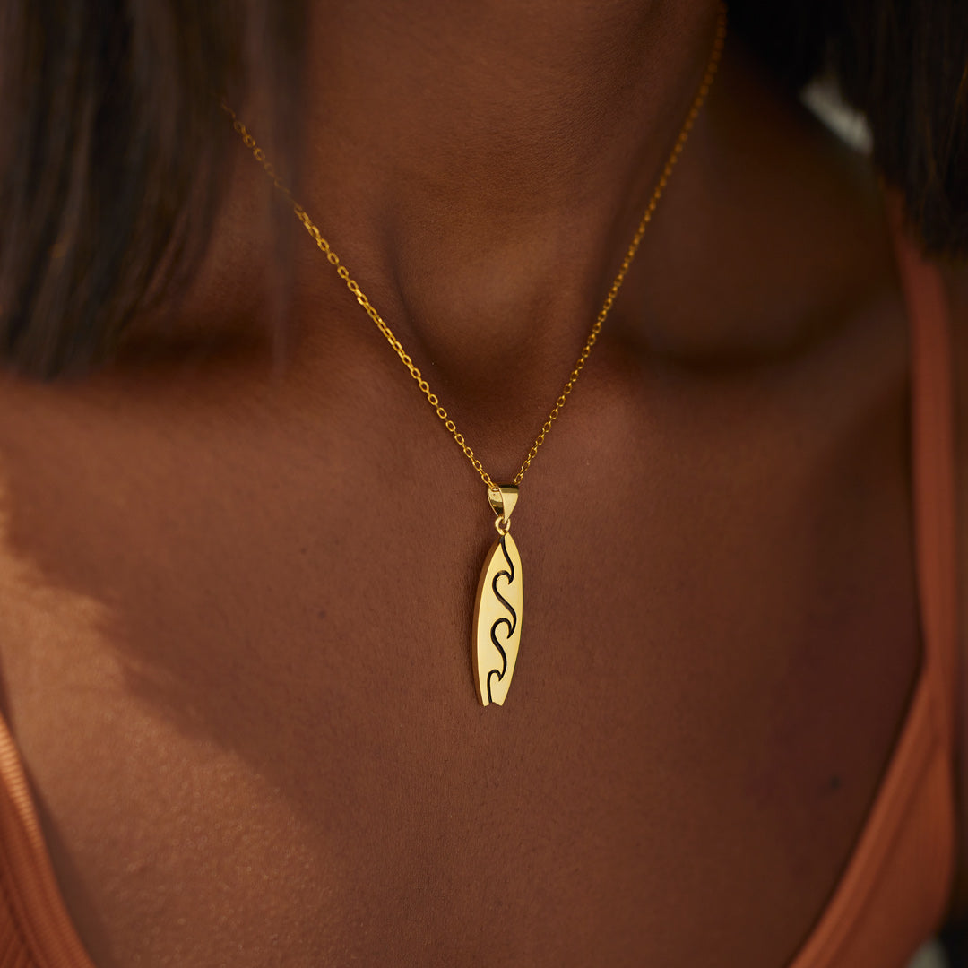 Learn To Surf Surfboard Necklace