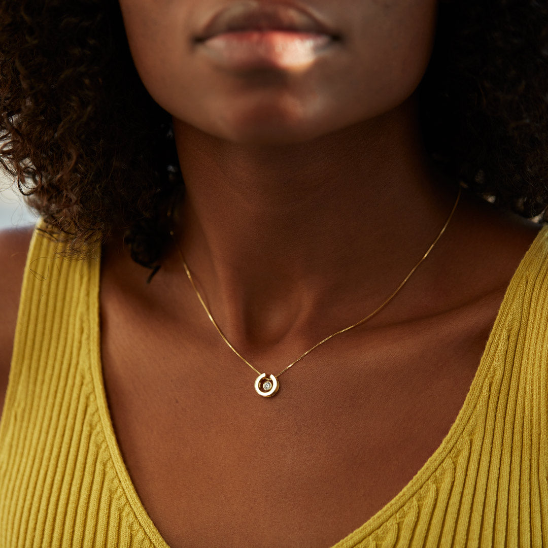 You Were Born To Shine Open Circle Necklace