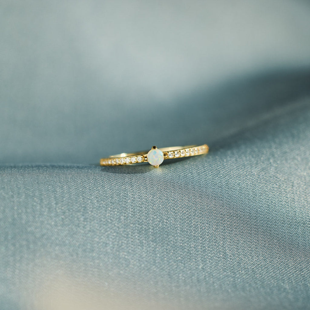 Love Yourself Multiple Opal Stones Ring Set