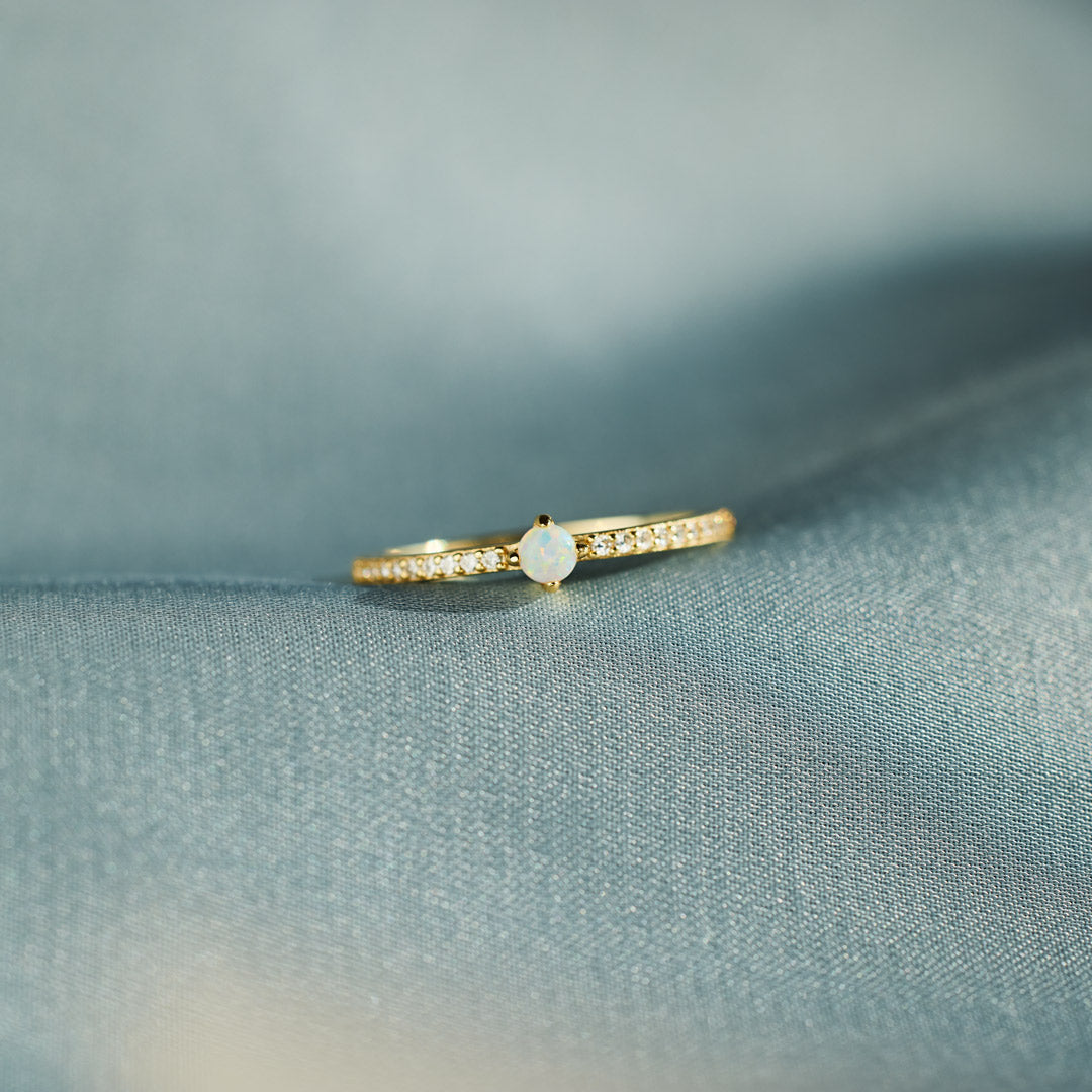 Love Yourself Multiple Opal Stones Ring Set