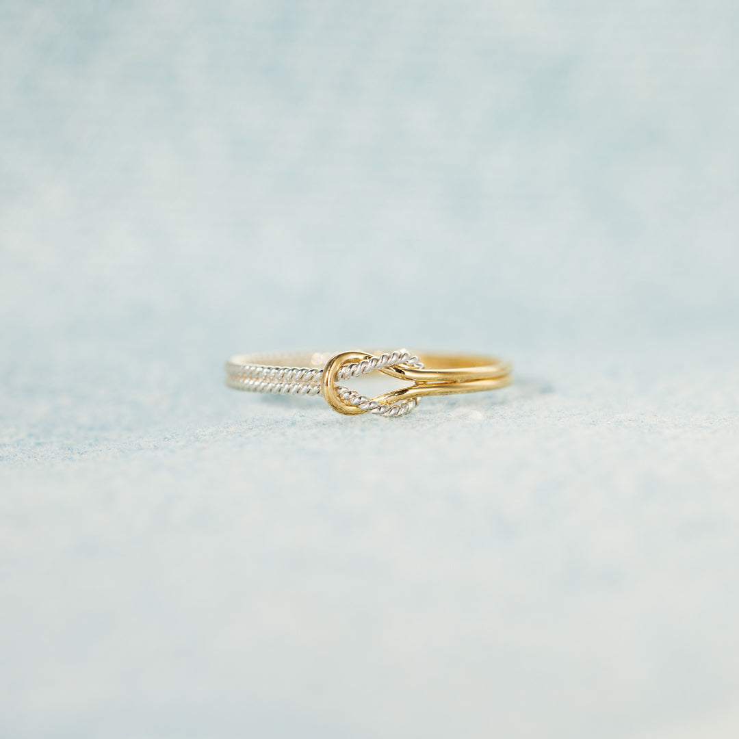 Our Bond Is A Knot Handcrafted Square Knot Ring