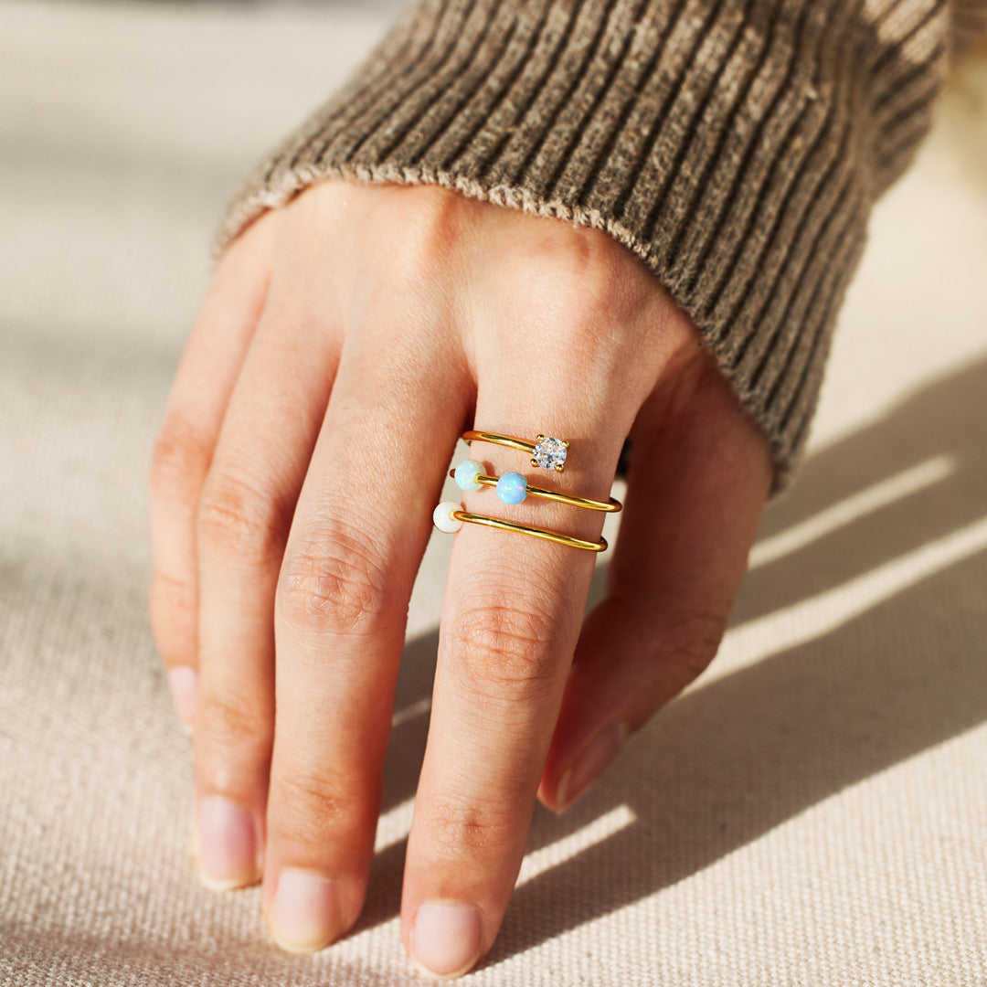 You Are Strong Spinning Opal Fidget Ring