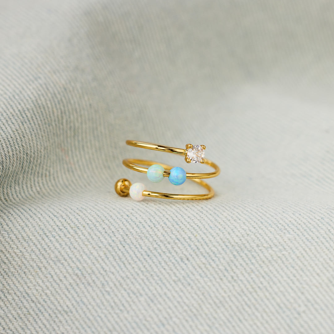 You Are Strong Spinning Opal Fidget Ring