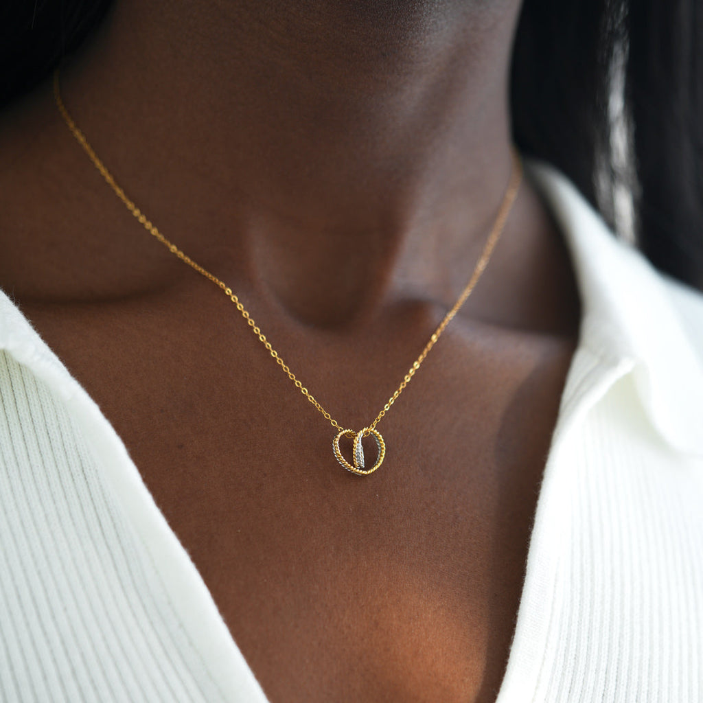 Tied By Angel's Hands Knotted Heart Necklace