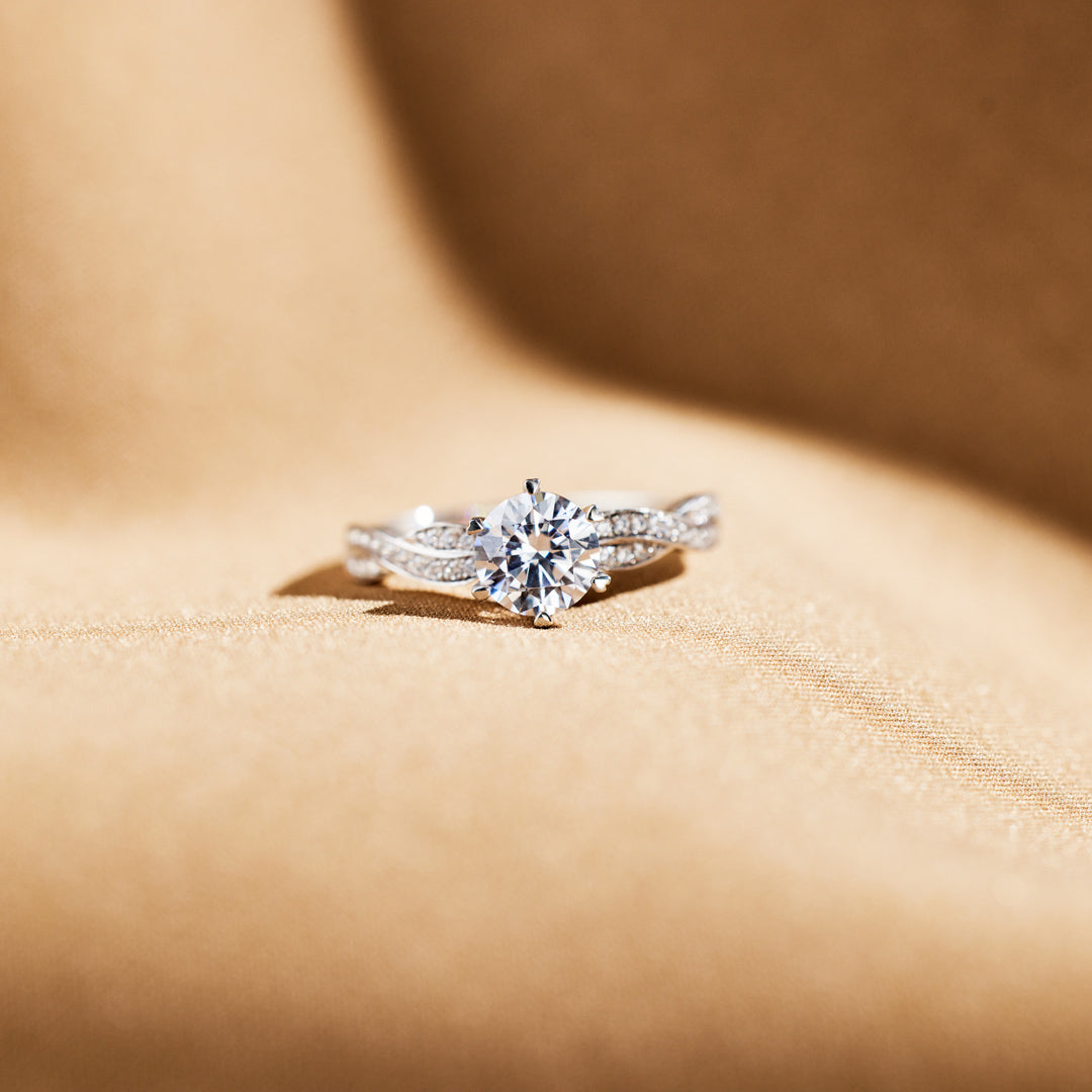 You Will Always Have Me Twisted Pavé Ring