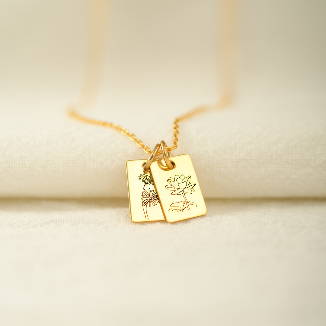 Birth Flower Necklace-Perfect Mother's Day Gift For Wife/Mom