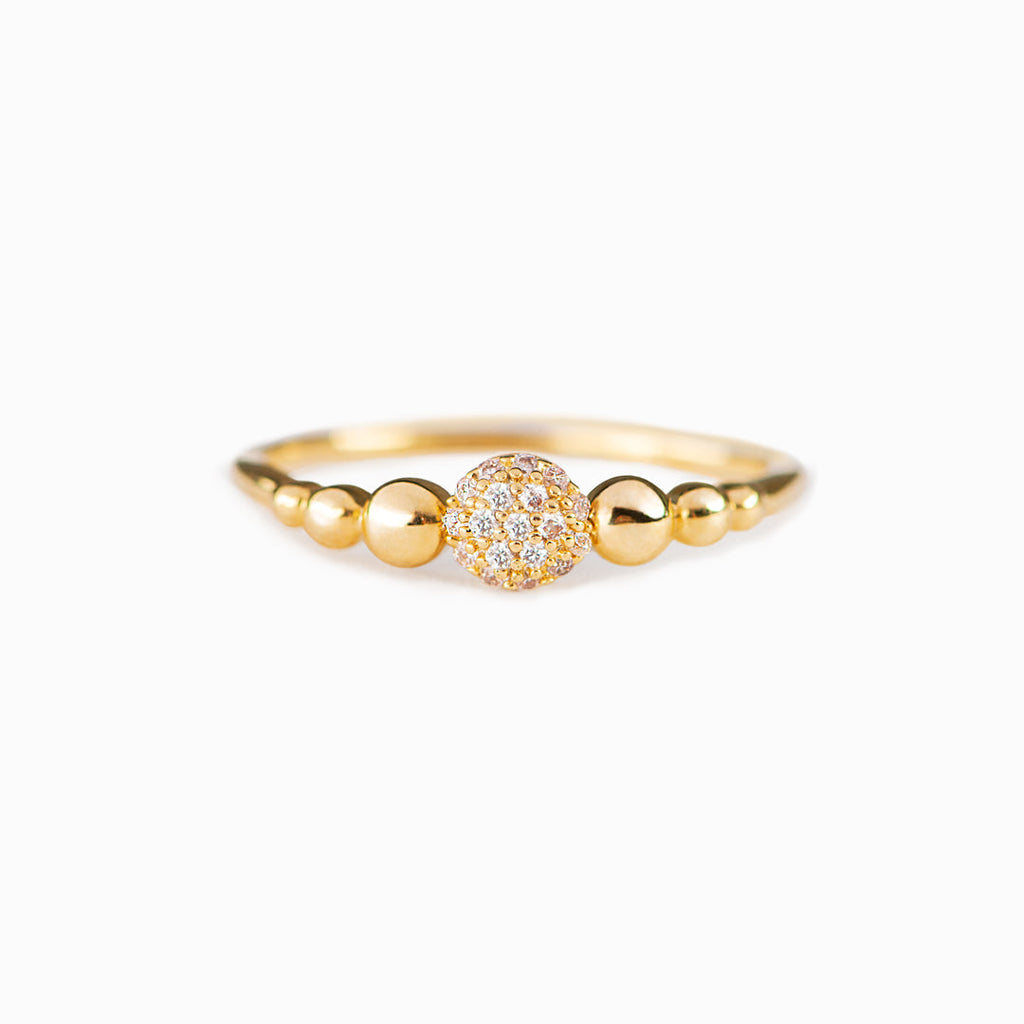 String Together Beautiful Moments Pave Sphere Ring