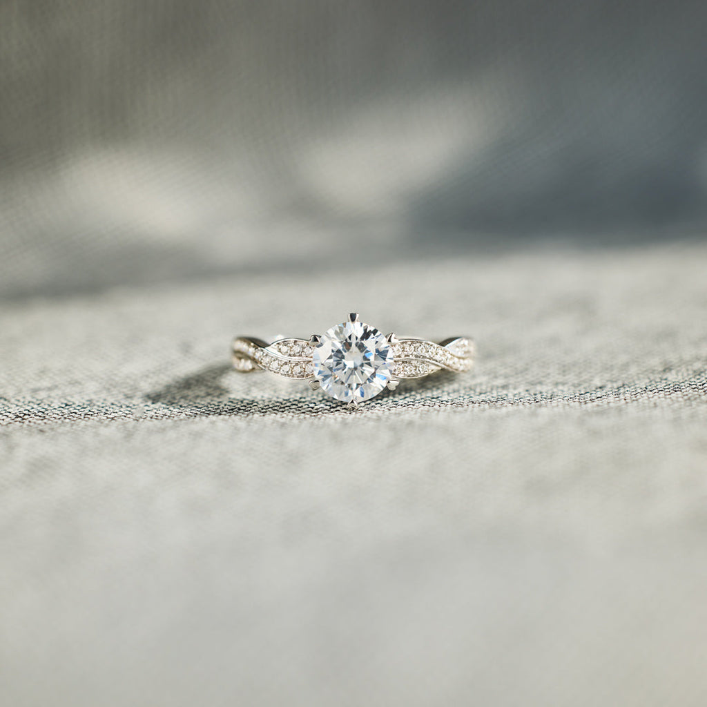 You Will Always Have Me Twisted Pavé Ring