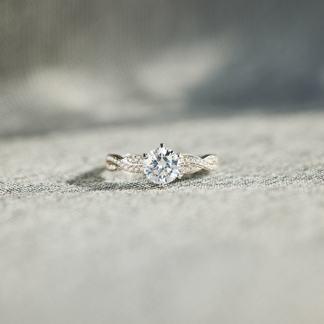 You Will Always Have Me Twisted Pavé Ring