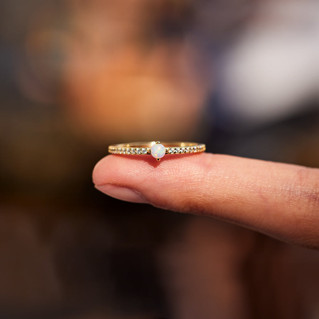 Love Yourself Multiple Opal Stones Ring Set