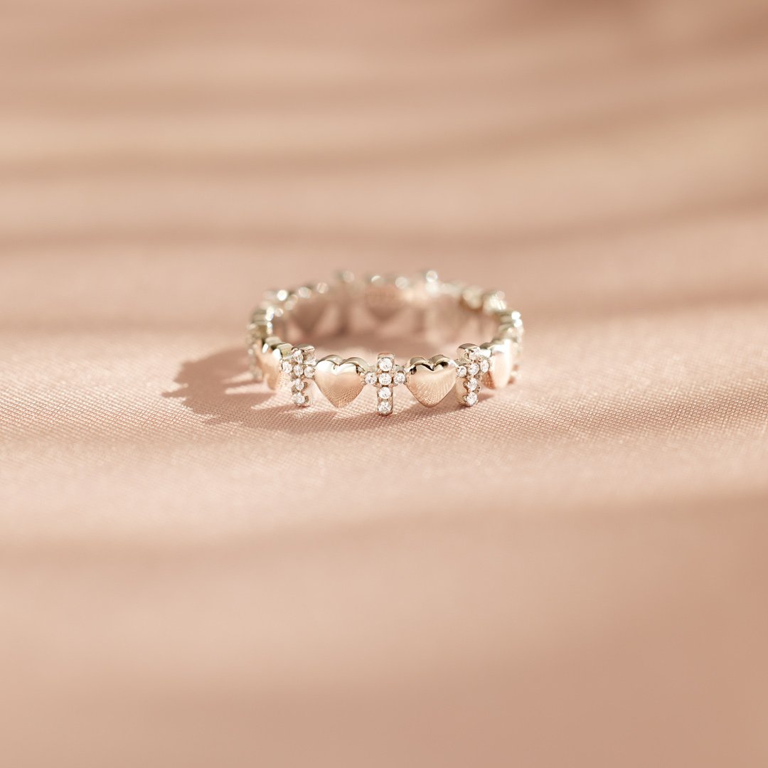 Jesus Is The Answer Cross Band Ring