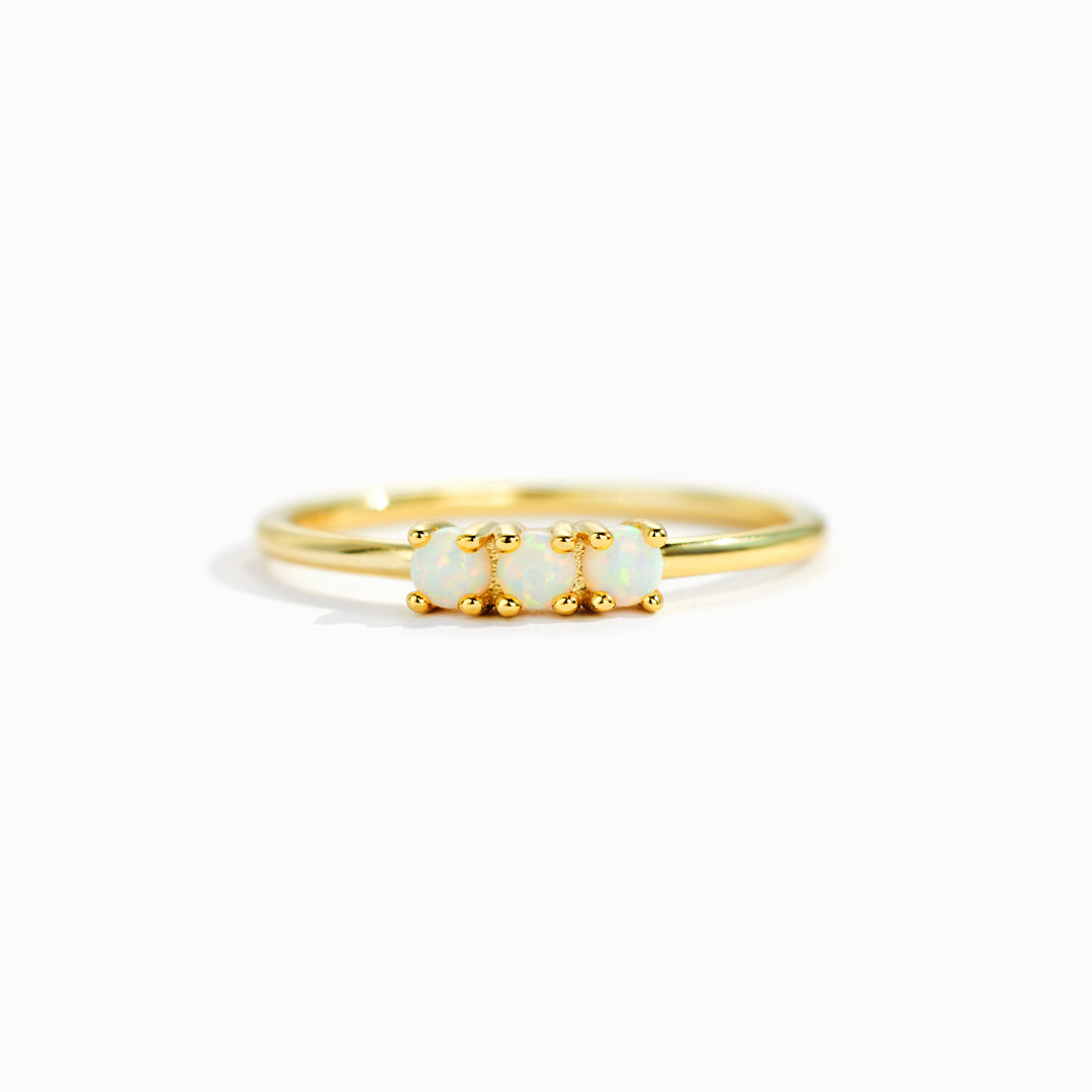 Love Yourself Multiple Opal Stones Ring Set