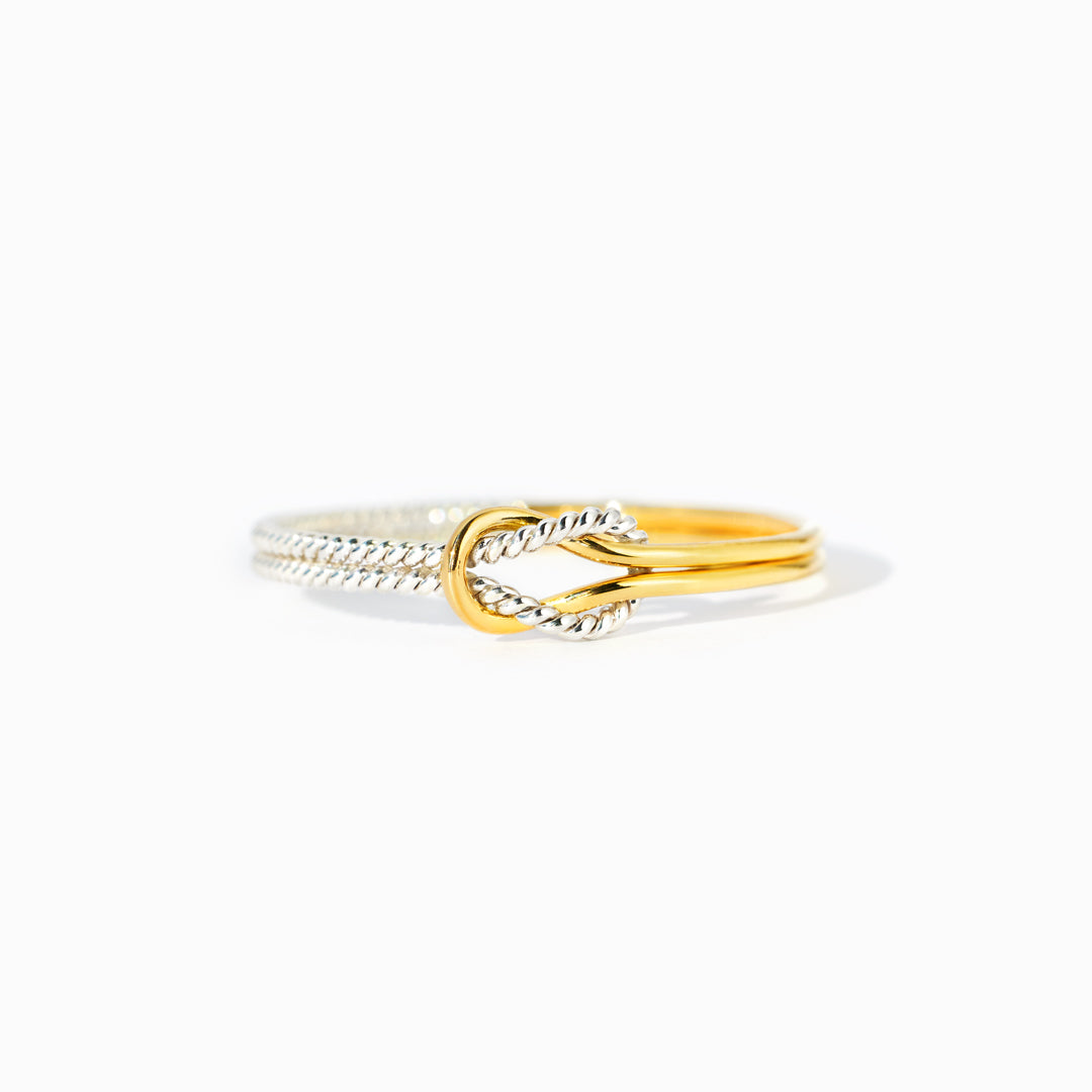 Our Bond Is A Knot Handcrafted Square Knot Ring