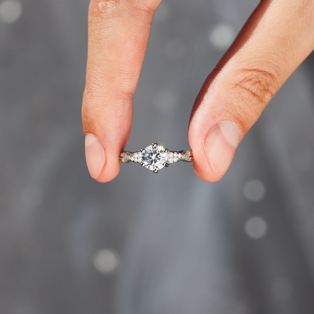 You Will Always Have Me Twisted Pavé Ring