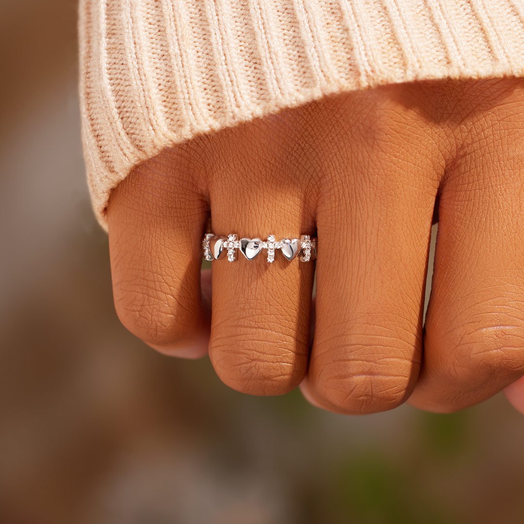 Jesus Is The Answer Cross Band Ring