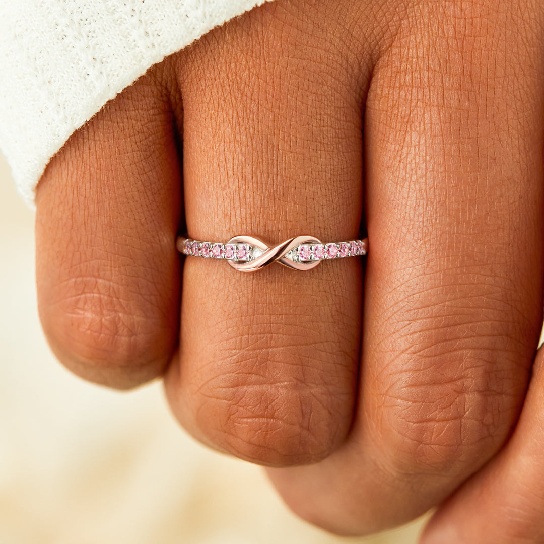 Best Bi♥ches Forever Pinky Promise Matching Infinity Band Ring Set