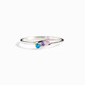 Personalized 1-6 Birthstones Bypass Ring