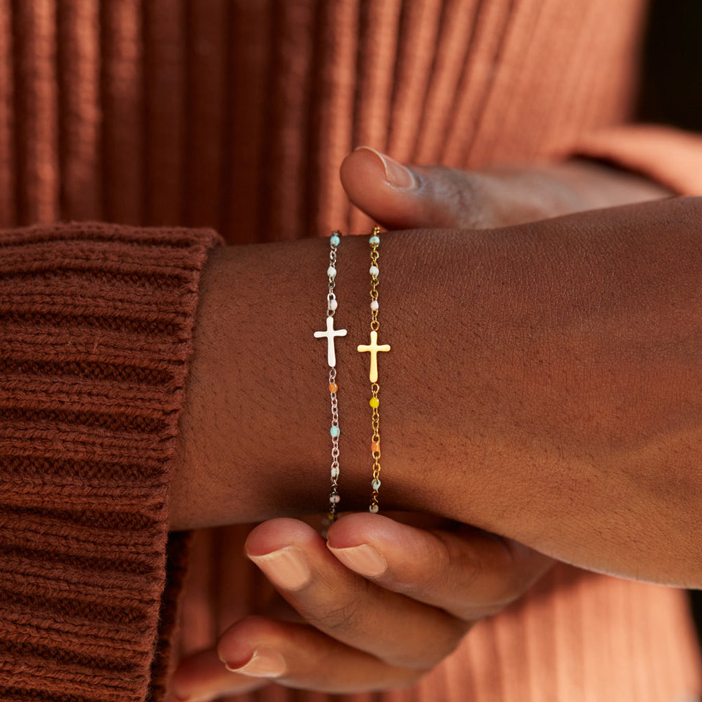 Christian Gifts For Women-Cross Bracelet, Baptism Gifts For Girls
