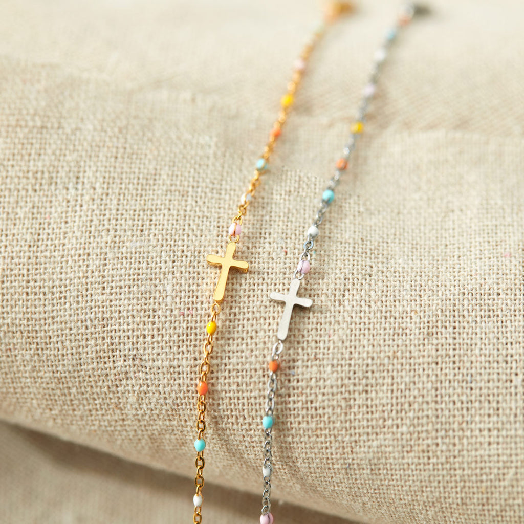 Christian Gifts For Women-Cross Bracelet, Baptism Gifts For Girls