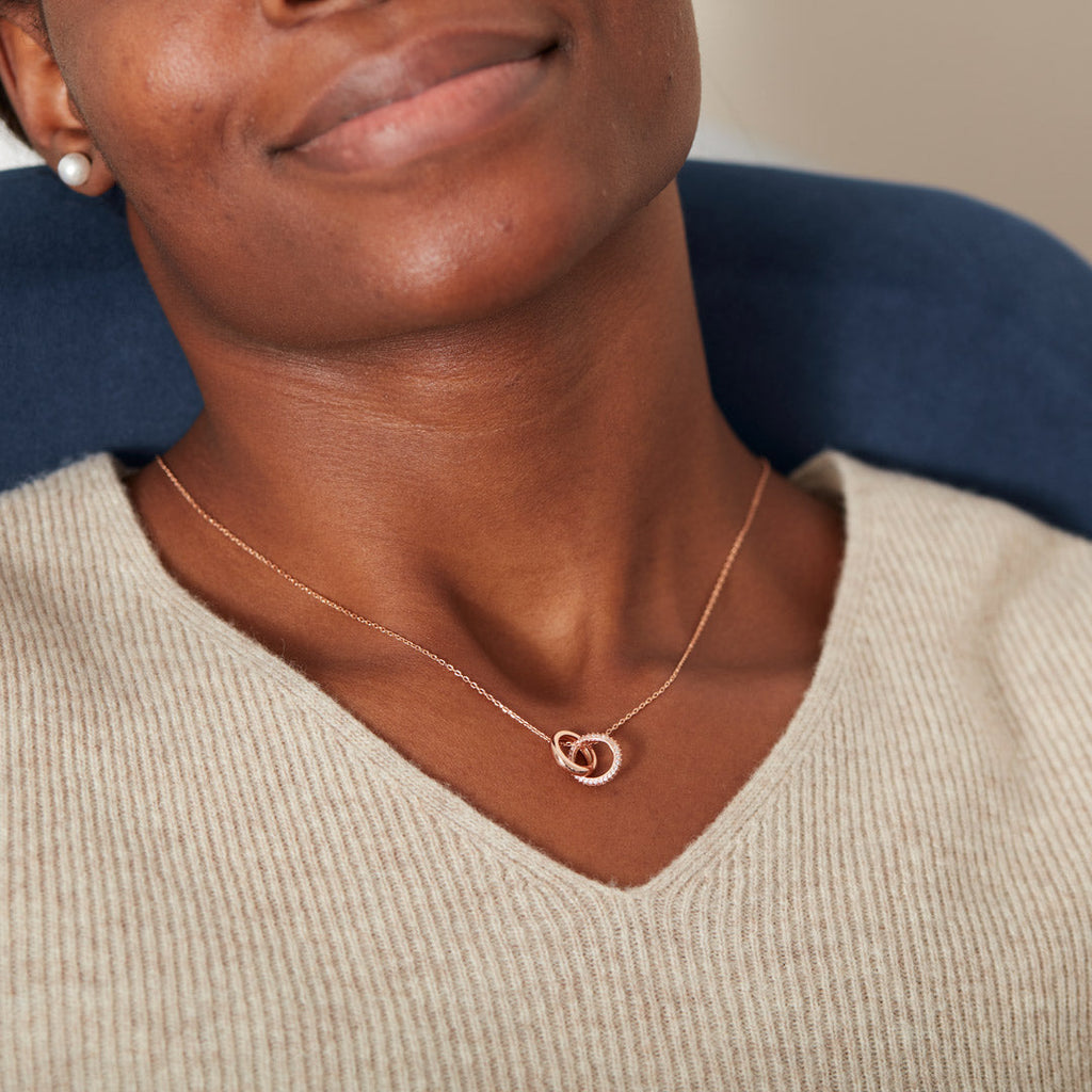 Friendship Necklace Silver / Rose Gold