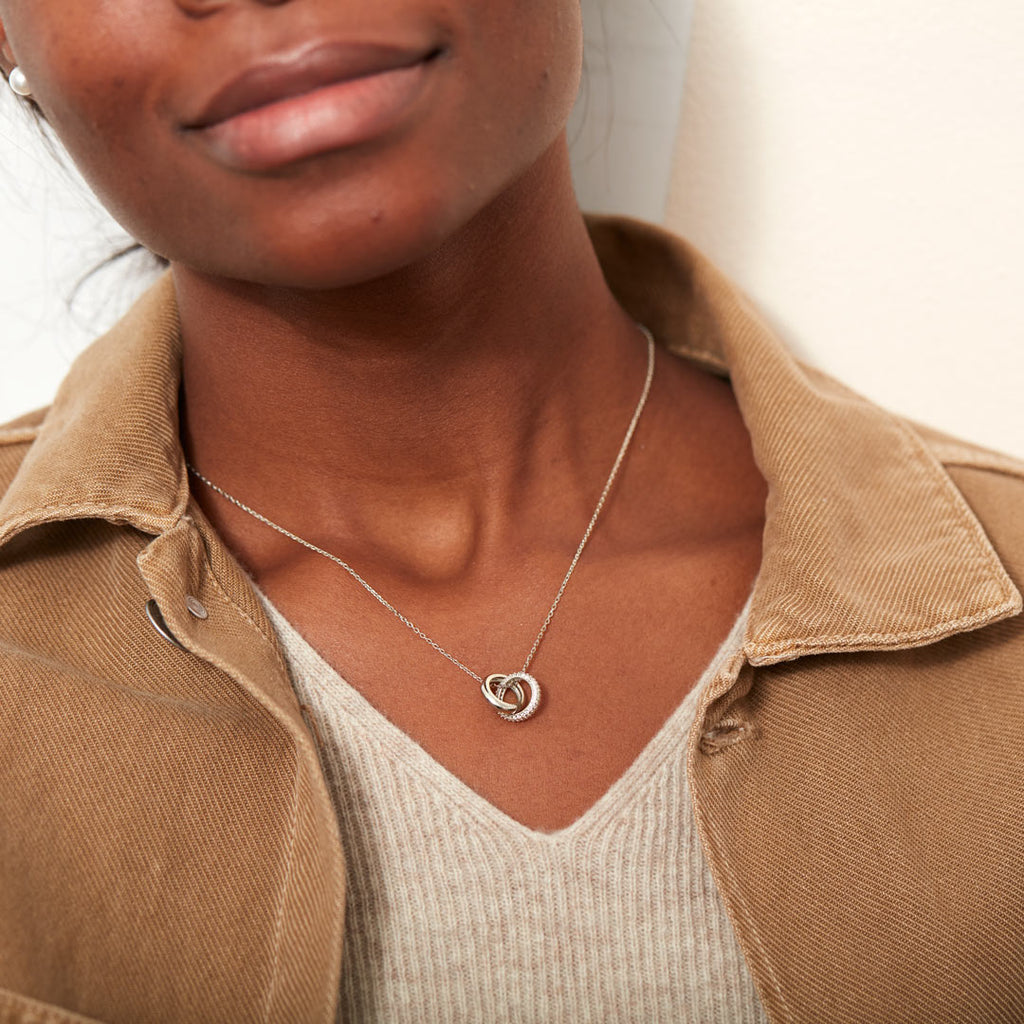 Friendship Necklace Silver / Rose Gold
