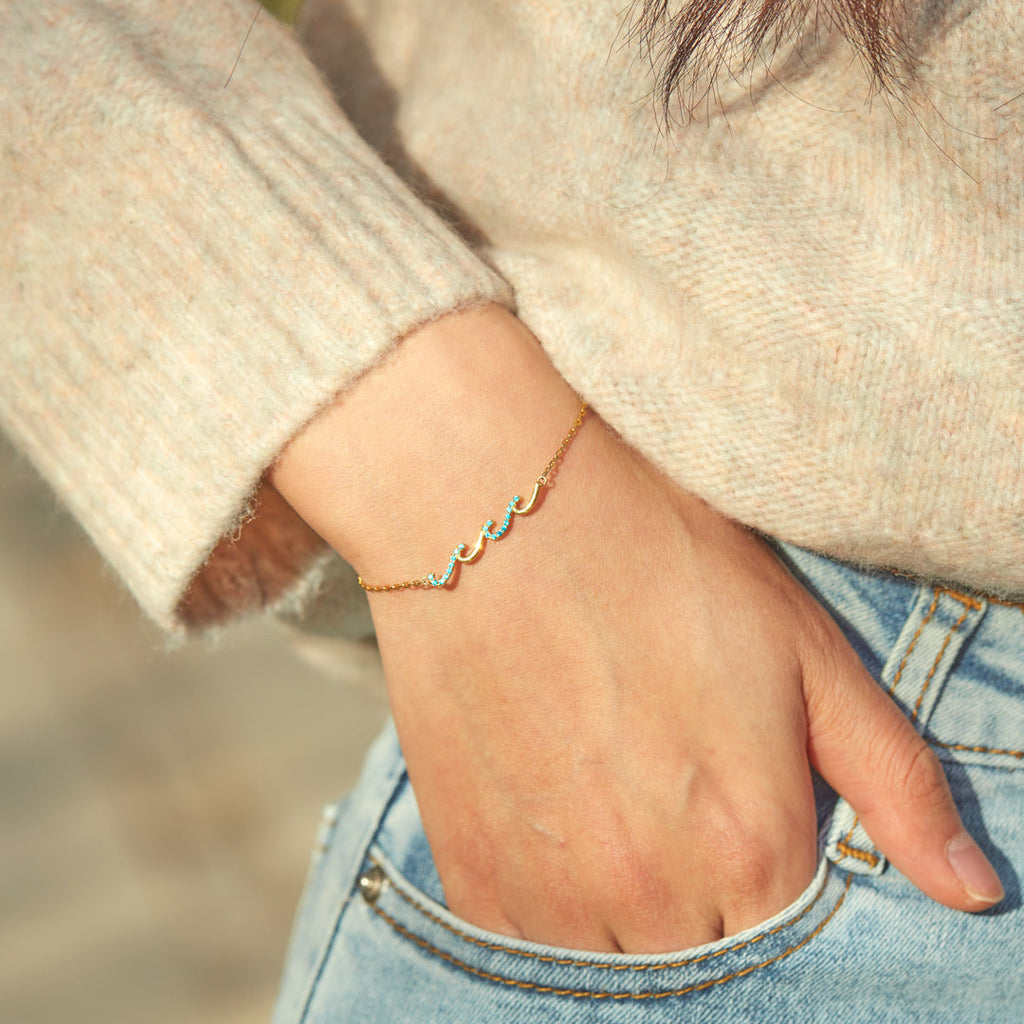 Highs And Lows In Life Triple Wave Bracelet