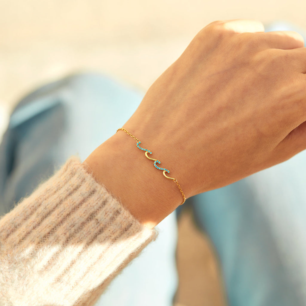 Highs And Lows In Life Triple Wave Bracelet
