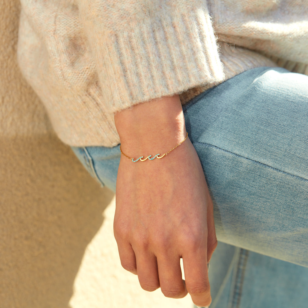 Highs And Lows In Life Triple Wave Bracelet