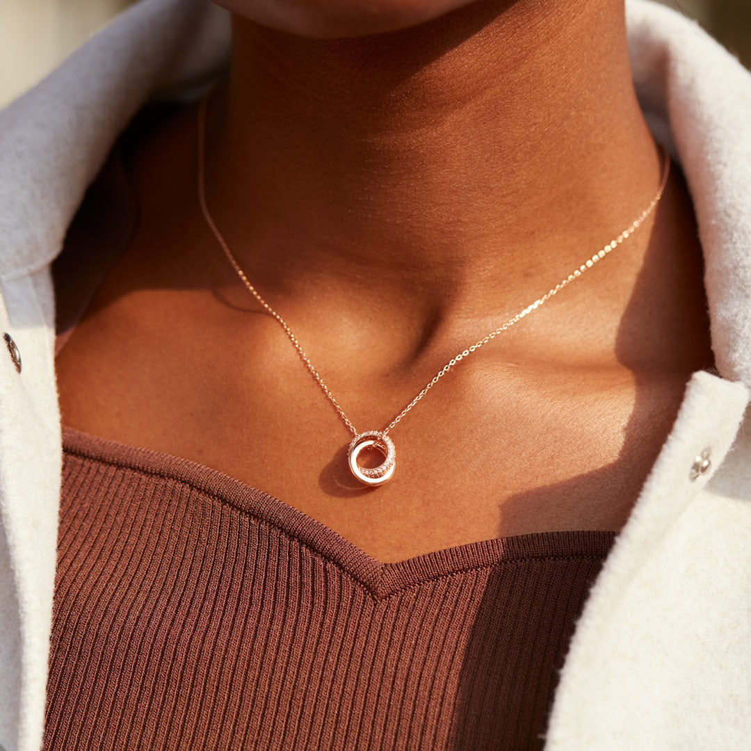 Friendship Necklace Silver / Rose Gold