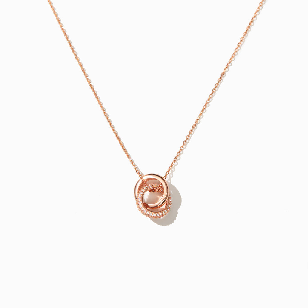 Mother Daughter Love Forever Interlocking Necklace