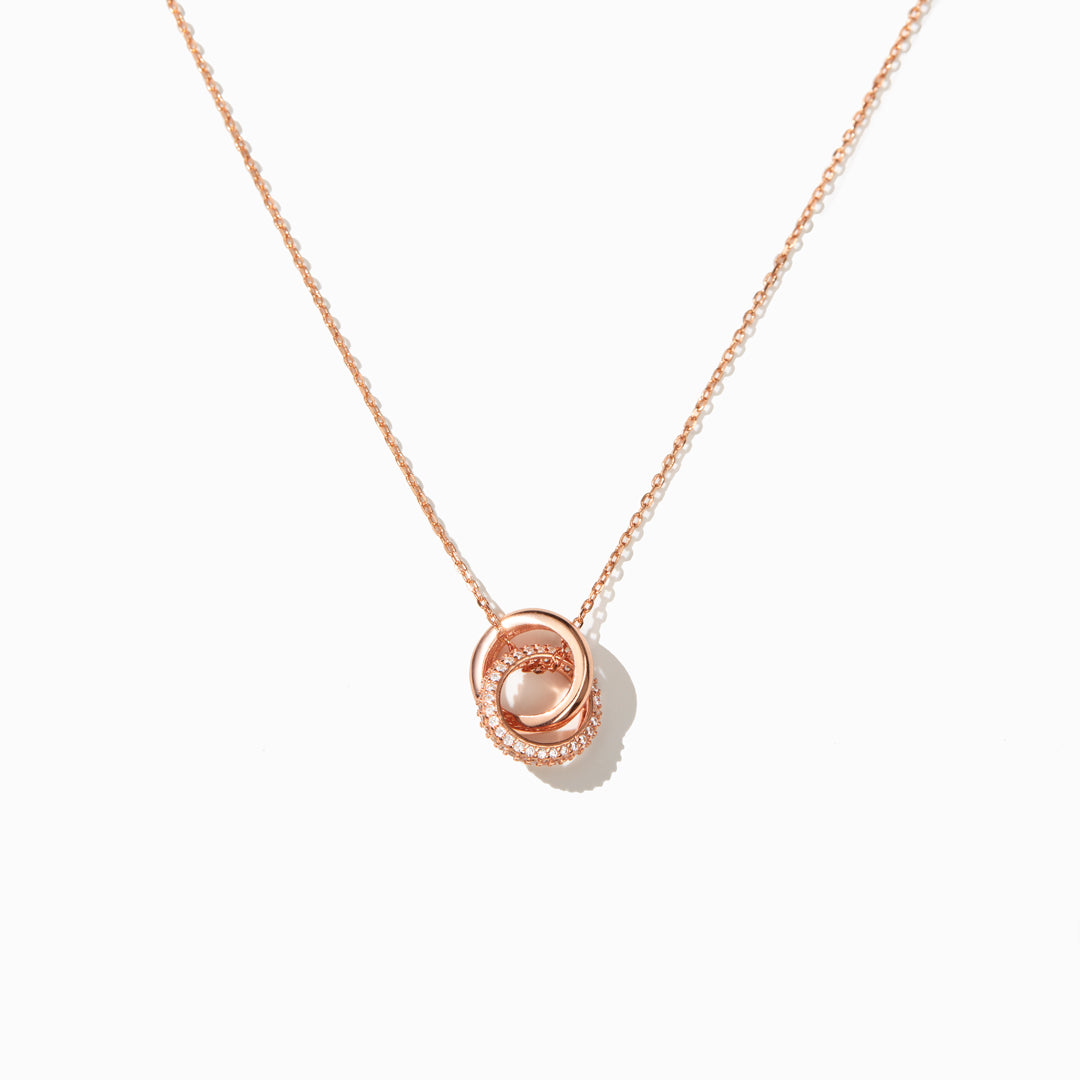 Mother Daughter Love Forever Interlocking Necklace