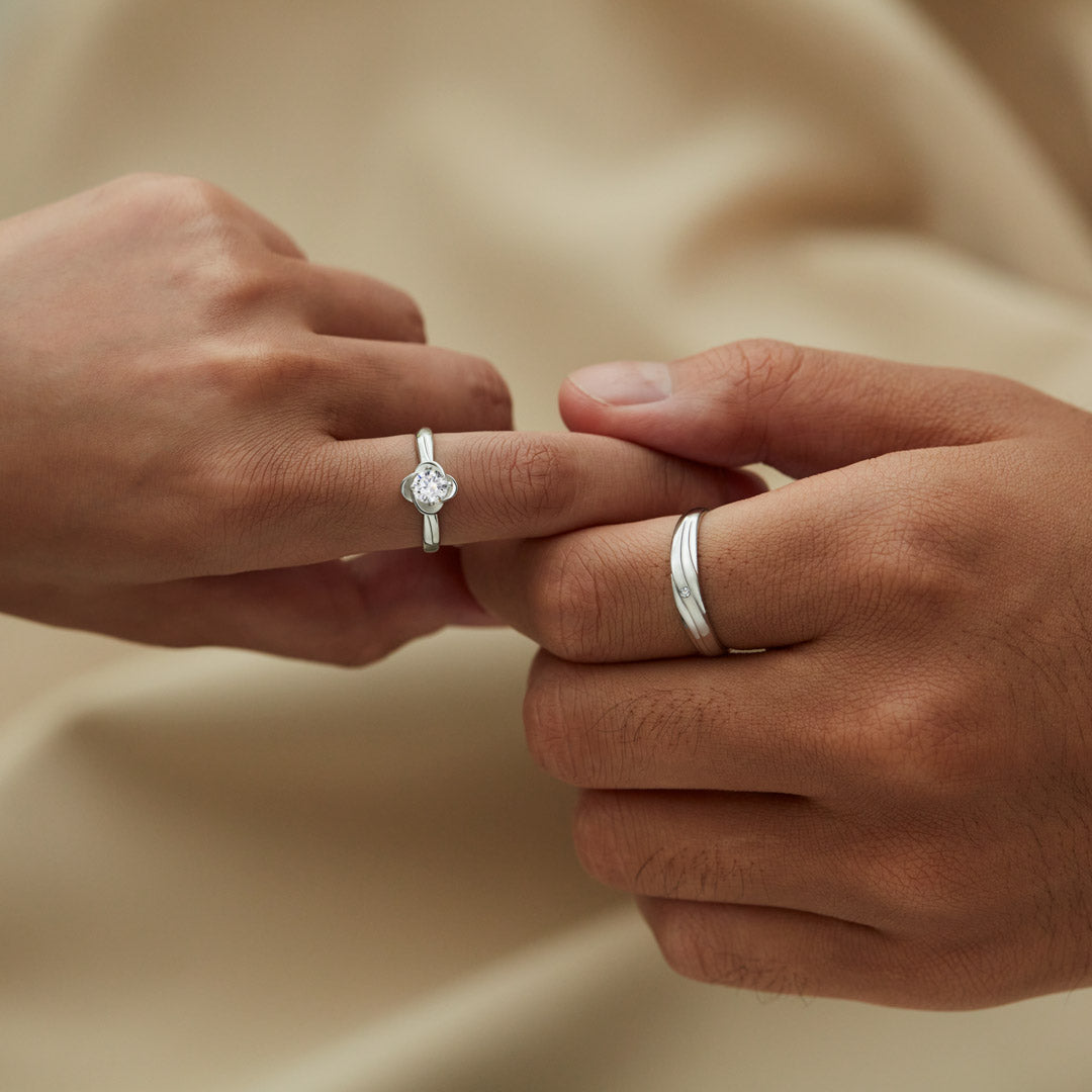 I love You Infinity Knot Couple Ring Set