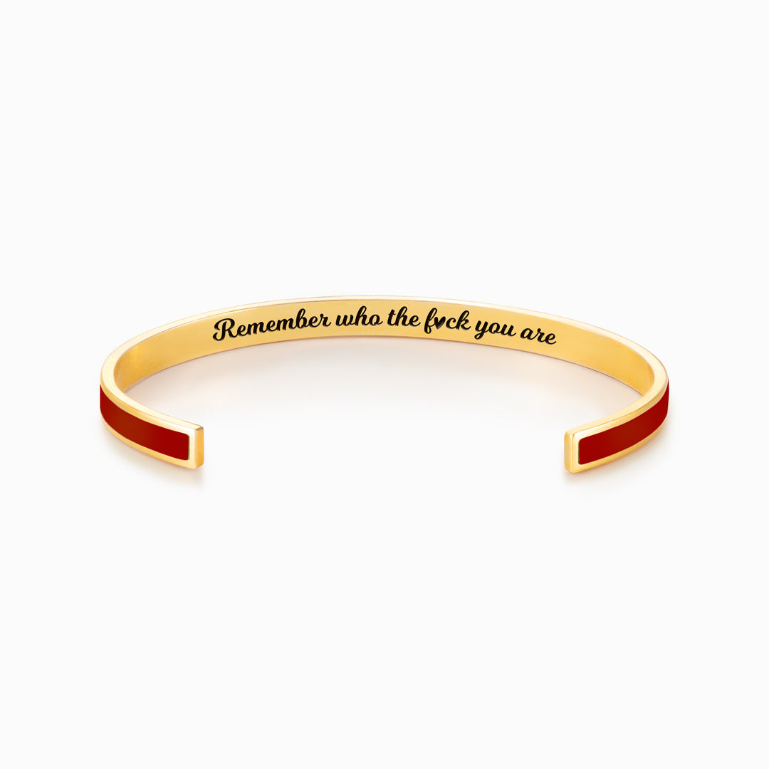 Remember Who the Fuck You Are Motivational Color Bangle