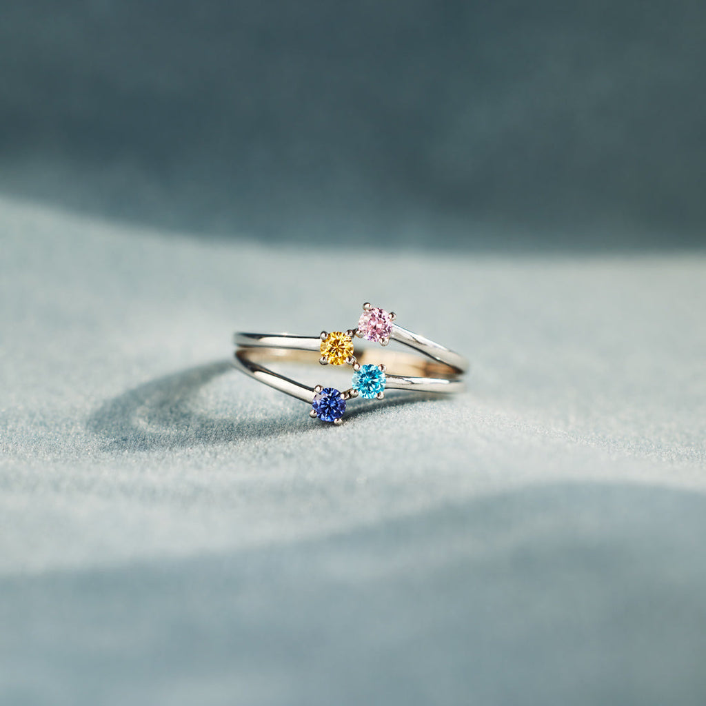 2-5 Birthstones Wrap Band