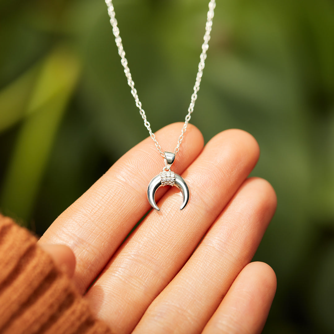 I Love You To The Moon And Back Crescent Moon Necklace