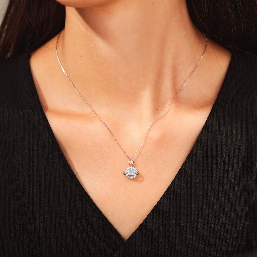 One Of A Kind Friendship Star&Planet Necklace