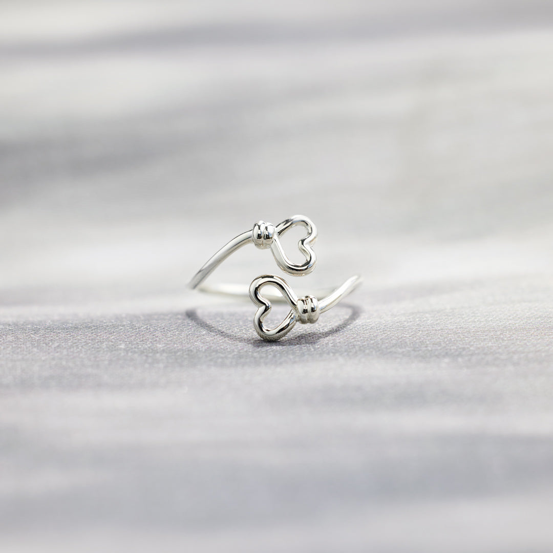 Daughter I Held You Double Heart Ring