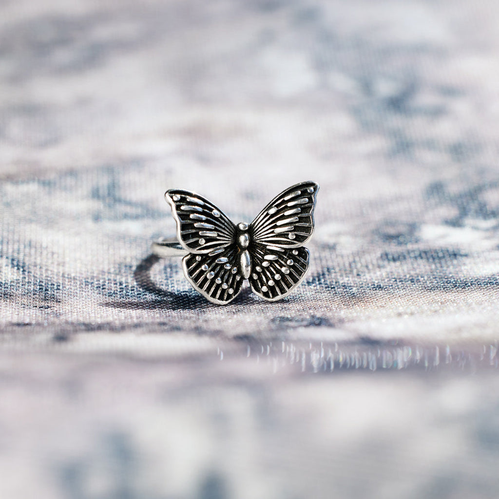 Black Butterfly Ring