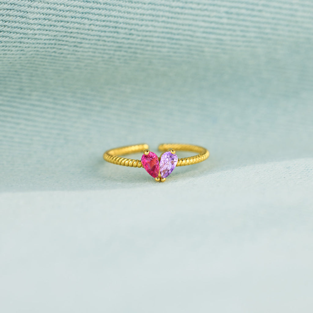 Partners In Love Heart Ring