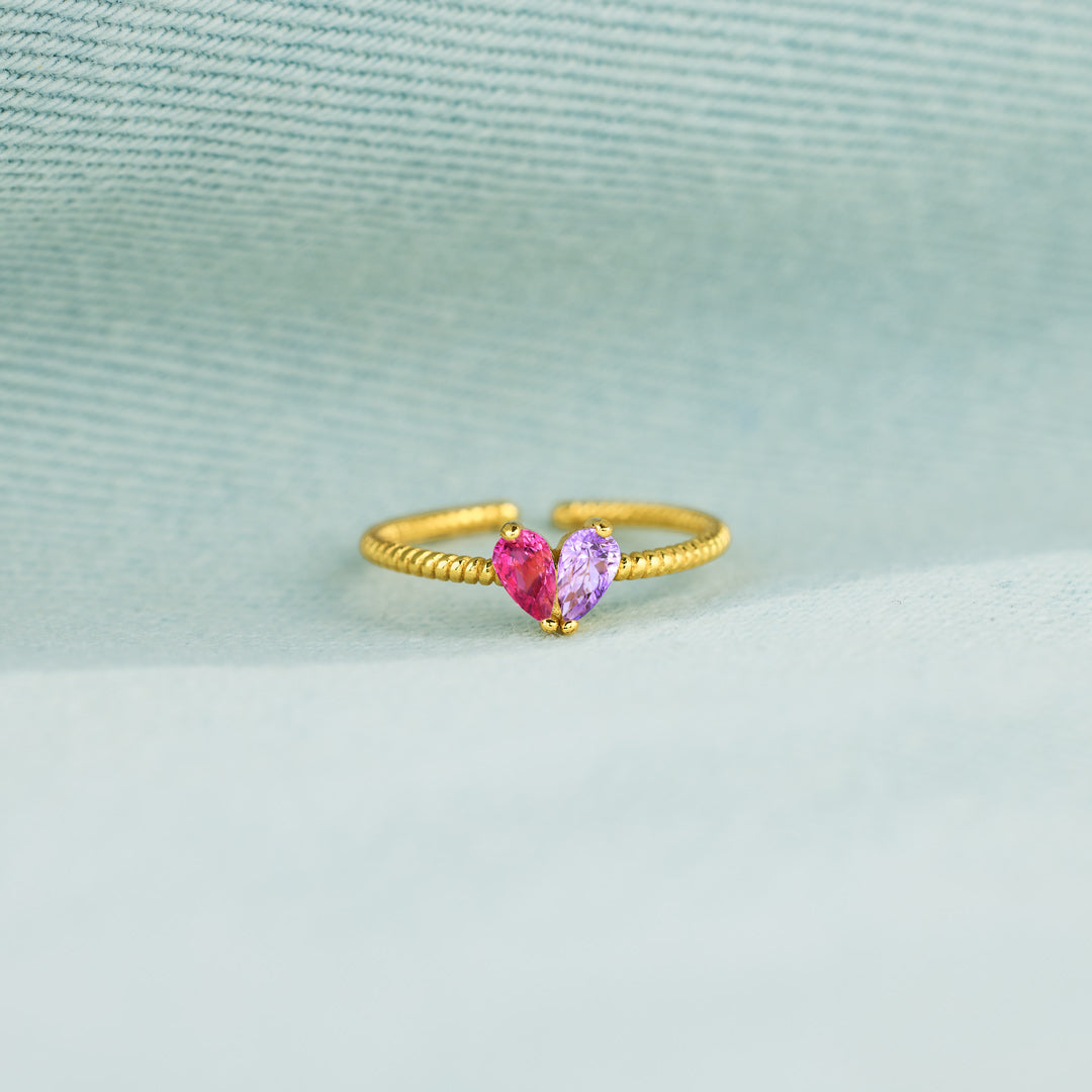 Partners In Love Heart Ring